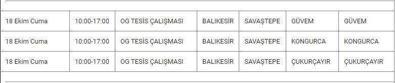 Savaştepe ve Mahallelerinde Elektrik Kesintisi Savaştepe ve Mahallelerinde Elektrik Kesintisi