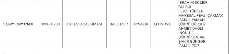 Ayvalık ve Mahallelerinde Elektrik Kesintisi Ayvalık ve Mahallelerinde Elektrik Kesintisi