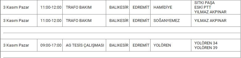 Edremit ve Mahallelerinde Elektrik Kesintisi Edremit ve Mahallelerinde Elektrik Kesintisi