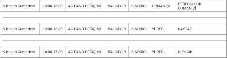 Sındırgı ve Mahallelerinde Elektrik Kesintisi Sındırgı ve Mahallelerinde Elektrik Kesintisi