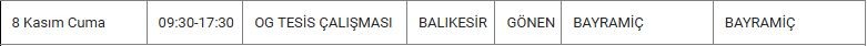 Gönen ve Mahallelerinde Elektrik Kesintisi Gönen ve Mahallelerinde Elektrik Kesintisi