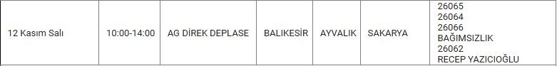 Ayvalık ve Mahallelerinde Elektrik Kesintisi Ayvalık ve Mahallelerinde Elektrik Kesintisi