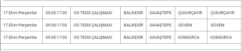 Savaştepe ve Mahallelerinde Elektrik Kesintisi Savaştepe ve Mahallelerinde Elektrik Kesintisi