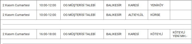 Karesi ve Mahallelerinde Elektrik Kesintisi Karesi ve Mahallelerinde Elektrik Kesintisi