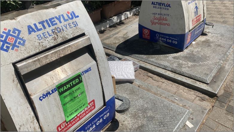 balıkesir'de çöp kutuları