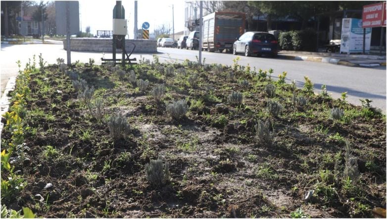 Gönen’in Kavşakları ve Refüjleri Renkleniyor