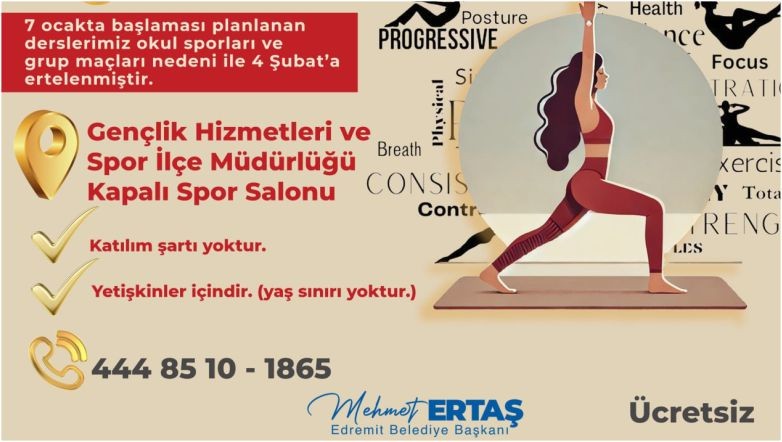 Edremit'te Pilates Kursu Başlangıç Tarihi Ertelendi