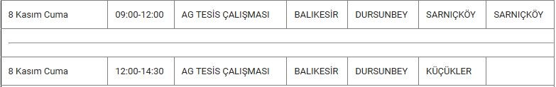 Dursunbey ve Mahallelerinde Elektrik Kesintisi Dursunbey ve Mahallelerinde Elektrik Kesintisi