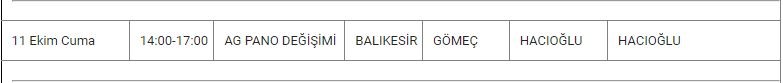 Gömeç ve Mahallelerinde Elektrik Kesintisi Gömeç ve Mahallelerinde Elektrik Kesintisi
