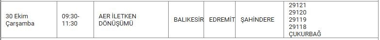Edremit ve Mahallelerinde Elektrik Kesintisi Edremit ve Mahallelerinde Elektrik Kesintisi