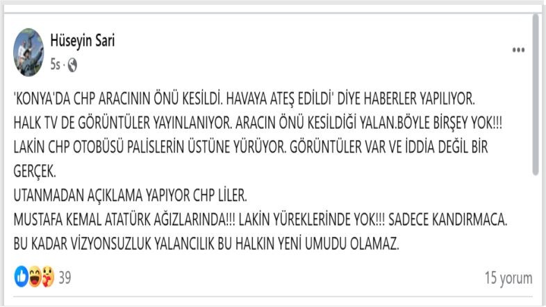 Hüseyin Sarı'dan CHP’ye Sert Saldırı!