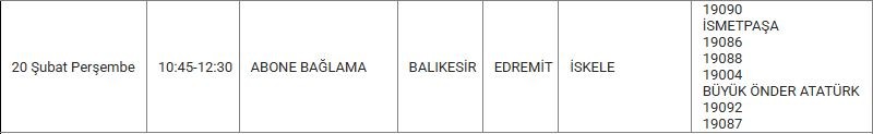 Edremit ve Mahallelerinde Elektrik Kesintisi Edremit ve Mahallelerinde Elektrik Kesintisi