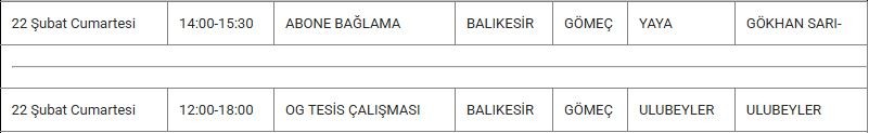 Gömeç ve Mahallelerinde Elektrik Kesintisi Gömeç ve Mahallelerinde Elektrik Kesintisi