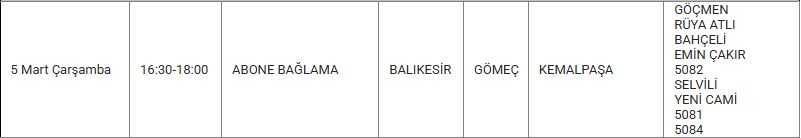 Gömeç ve Mahallelerinde Elektrik Kesintisi Gömeç ve Mahallelerinde Elektrik Kesintisi