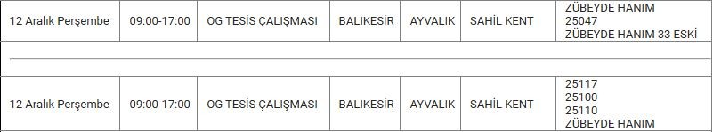 Ayvalık ve Mahallelerinde Elektrik Kesintisi