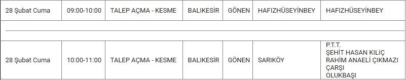 Gönen ve Mahallelerinde Elektrik Kesintisi Gönen ve Mahallelerinde Elektrik Kesintisi