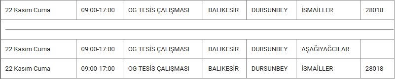 Dursunbey ve Mahallelerinde Elektrik Kesintisi Dursunbey ve Mahallelerinde Elektrik Kesintisi