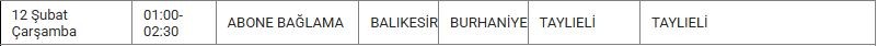 Burhaniye ve Mahallelerinde Elektrik Kesintisi