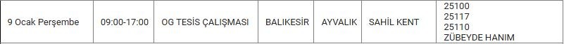 Ayvalık ve Mahallerinde Elektrik Kesintisi Ayvalık ve Mahallerinde Elektrik Kesintisi