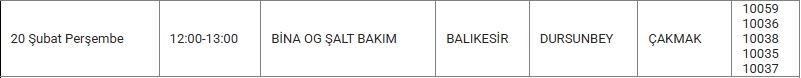 Dursunbey ve Mahallelerinde Elektrik Kesintisi Dursunbey ve Mahallelerinde Elektrik Kesintisi