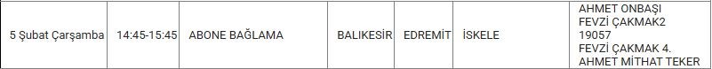 Edremit ve Mahallelerinde Elektrik Kesintisi Edremit ve Mahallelerinde Elektrik Kesintisi