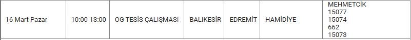 Edremit ve Mahallelerinde Elektrik Kesintisi Edremit ve Mahallelerinde Elektrik Kesintisi