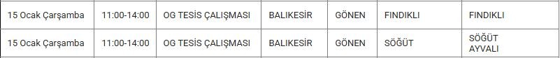 Gönen ve Mahallelerinde Elektrik Kesintisi Gönen ve Mahallelerinde Elektrik Kesintisi