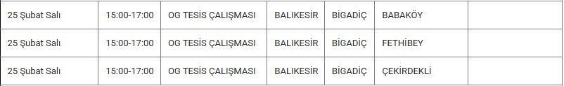Bigadiç ve Mahallelerinde Elektrik Kesintisi Bigadiç ve Mahallelerinde Elektrik Kesintisi