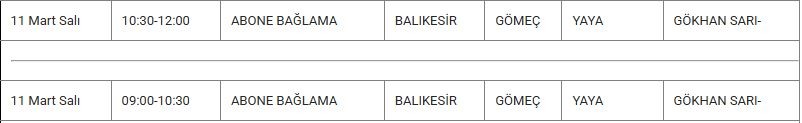 Gömeç ve Mahallelerinde Elektrik Kesintisi Gömeç ve Mahallelerinde Elektrik Kesintisi