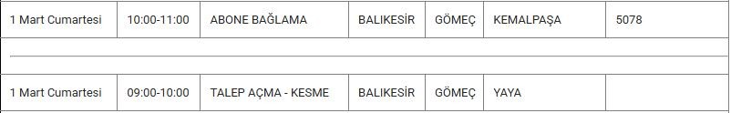 Gömeç ve Mahallelerinde Elektrik Kesintisi Gömeç ve Mahallelerinde Elektrik Kesintisi