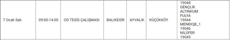 Ayvalık ve Mahallelerinde Elektrik Kesintisi Ayvalık ve Mahallelerinde Elektrik Kesintisi