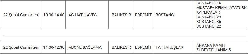 Edremit ve Mahallelerinde Elektrik Kesintisi Edremit ve Mahallelerinde Elektrik Kesintisi