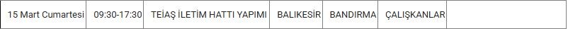 Bandırma ve Mahallelerinde Elektrik Kesintisi Bandırma ve Mahallelerinde Elektrik Kesintisi