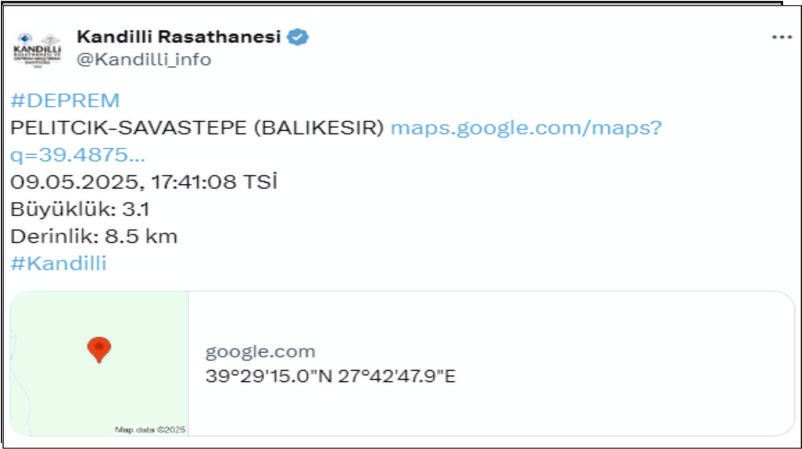 SAVAŞTEPE'DE DEPREM