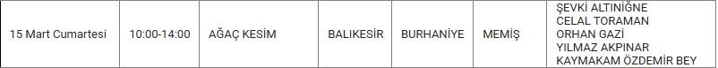 Burhaniye ve Mahallelerinde Elektrik Kesintisi Burhaniye ve Mahallelerinde Elektrik Kesintisi