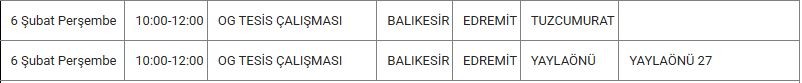 Edremit ve Mahallelerinde Elektrik Kesintisi Edremit ve Mahallelerinde Elektrik Kesintisi