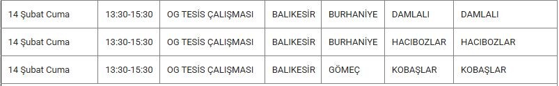 Burhaniye ve Mahallelerinde Elektrik Kesintisi Burhaniye ve Mahallelerinde Elektrik Kesintisi