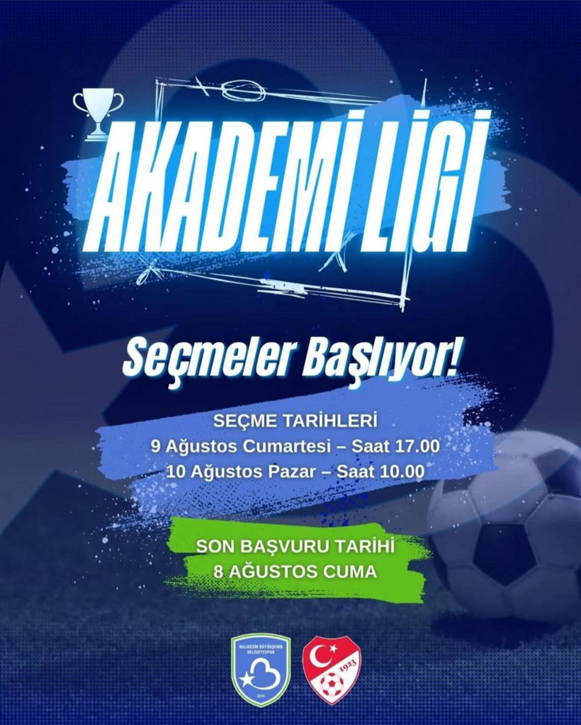  Balıkesir Büyükşehir Belediyespor Akademi Ligi İçin Seçmelere Başlıyor 