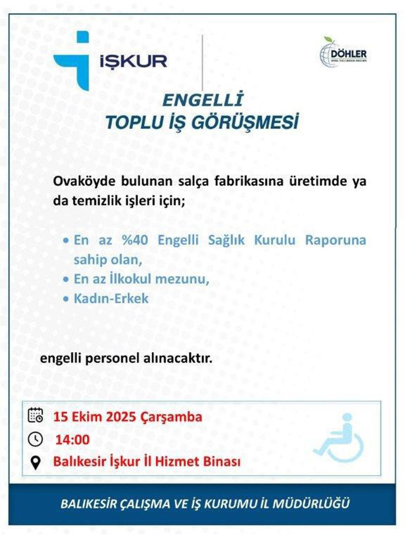Balıkesir’de Herkes İçin Eşit İş Fırsatı: İş Görüşmeleri Başlıyor - 5. resim