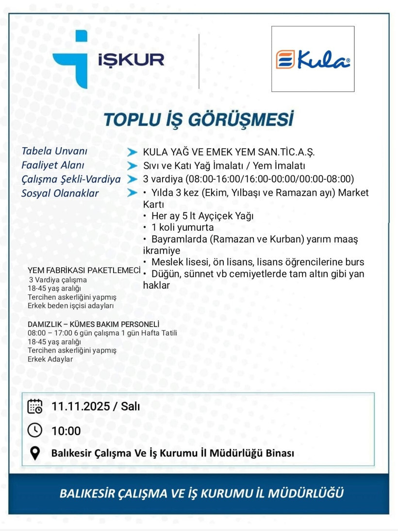 Balıkesir İŞKUR’da 6 Firmadan Toplu İş Görüşmesi