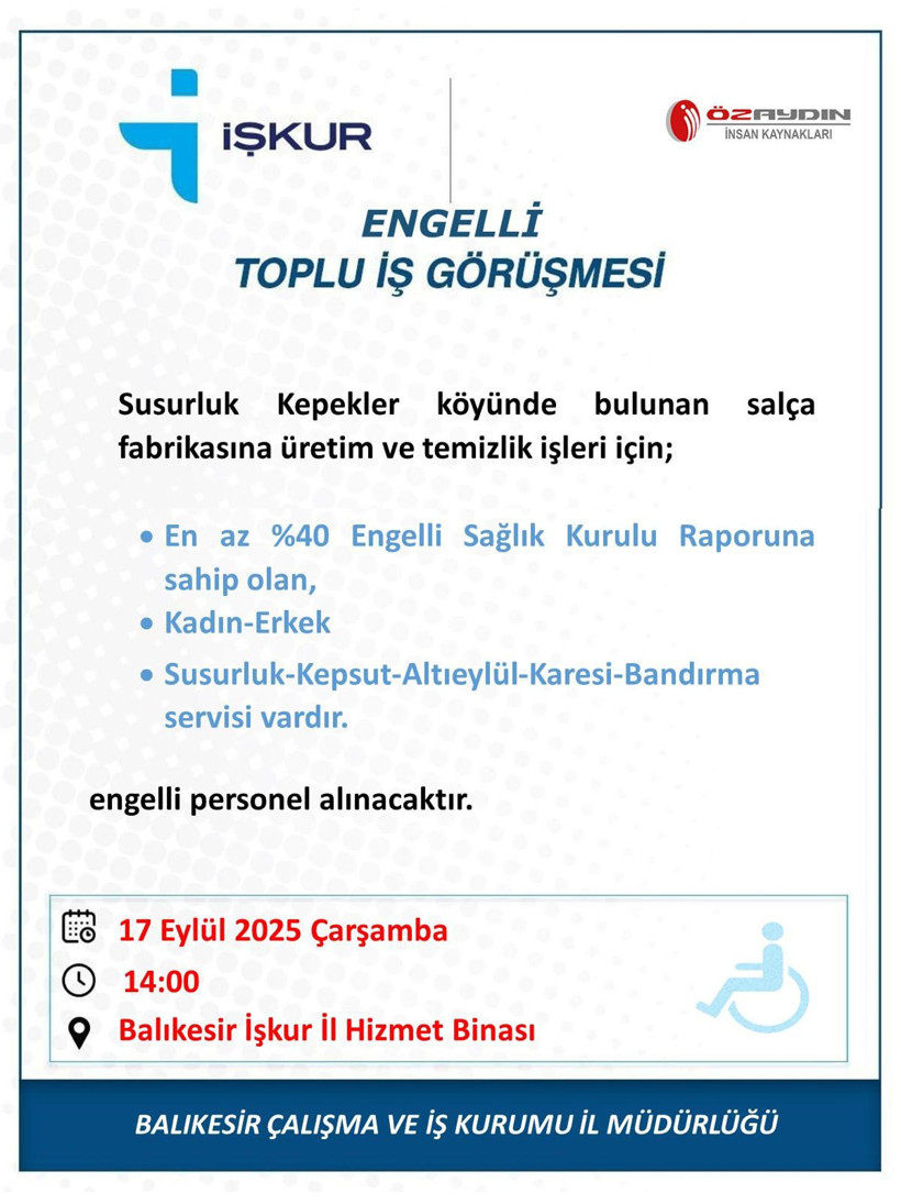 İşsizliğe Son Demek İsteyenler İçin Tarih Verildi: Balıkesir’de Yeni Fırsat! - 7. resim