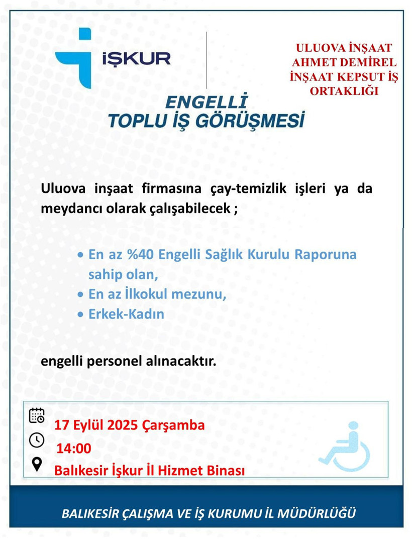 İşsizliğe Son Demek İsteyenler İçin Tarih Verildi: Balıkesir’de Yeni Fırsat! - 2. resim