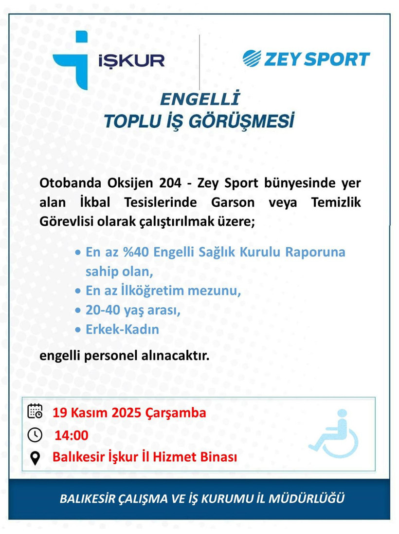 İŞKUR’dan Engellilere Toplu Görüşme