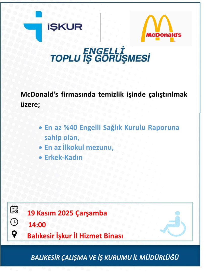 İŞKUR’dan Engellilere Toplu Görüşme