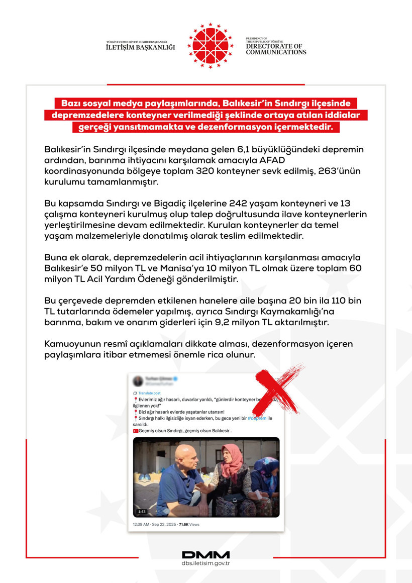DMM Yalanladı: Balıkesir’de Konteyner Verilmedi İddiası