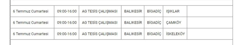 Bigadiç kırsal mahallelerinde kesinti Bigadiç kırsal mahallelerinde kesinti