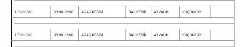 Ayvalık ve Mahallelerinde Elektrik Kesintisi Ayvalık ve Mahallelerinde Elektrik Kesintisi