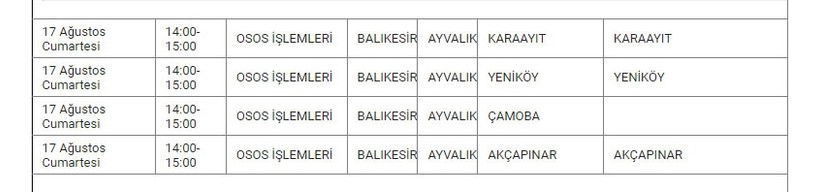 Ayvalık ve Mahallelerinde Elektrik Kesintisi Ayvalık ve Mahallelerinde Elektrik Kesintisi