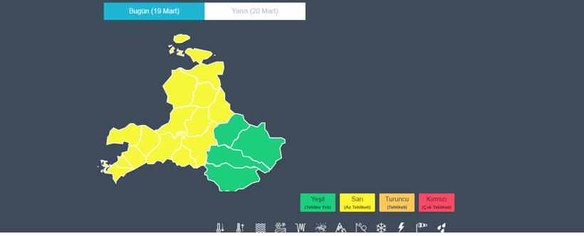 19 Mart 2026 Balıkesir Hava Durumu Sarı Kodlu Uyarı Verildi, Hangi İlçelerde Yağmur Var