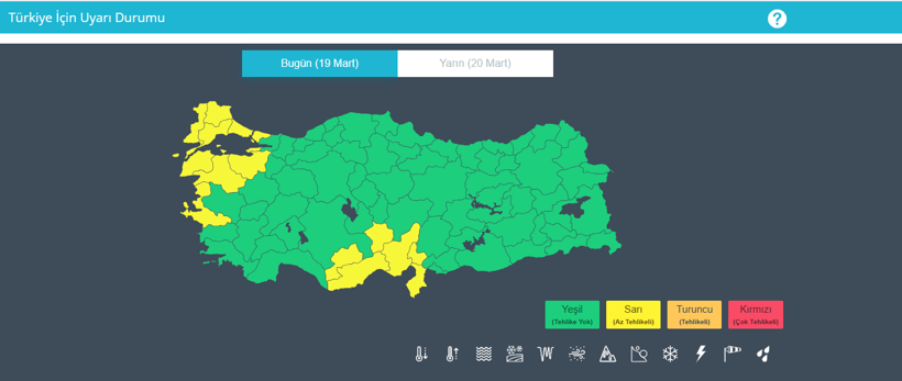 19 Mart 2026 Balıkesir Hava Durumu Sarı Kodlu Uyarı Verildi, Hangi İlçelerde Yağmur Var